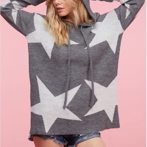 SALE🫶 Oversized Knit sweater Slouchy hoodie - Picture 5 of 7